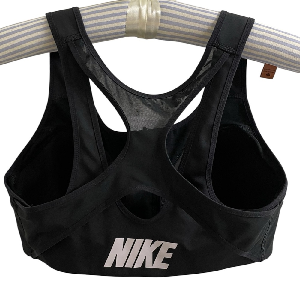 Nike Black Racerback padded Sports Bra, Medium - Picture 3 of 14